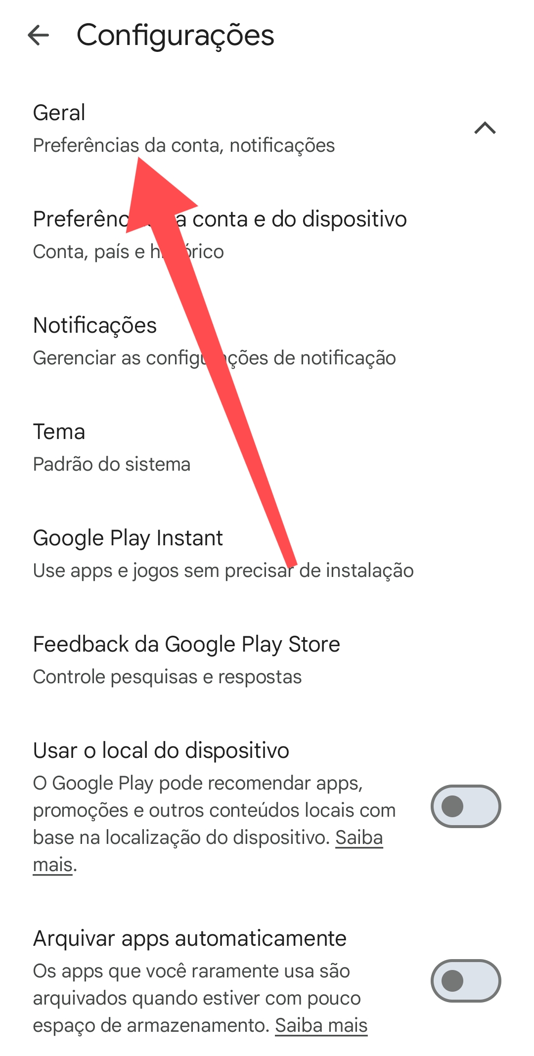 Preferências de conta e dispositivo na Play Store / Mais Tutoriais