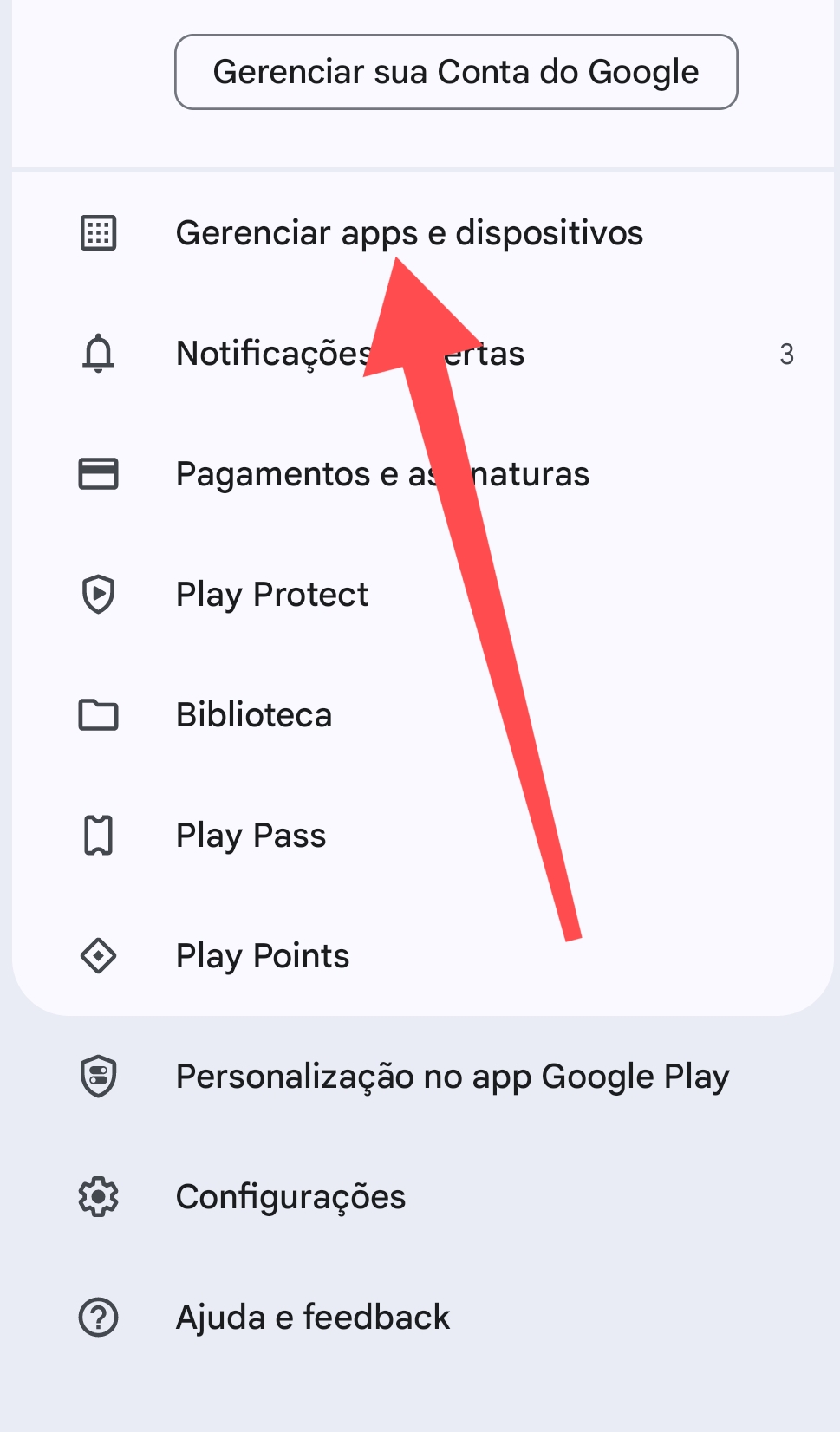 Gerenciar aplicativos e dispositivos / Google Play Store / Mais Tutoriais