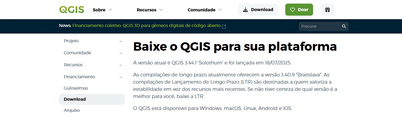 Download QGIS / Baixar QGIS / Mais Tutoriais