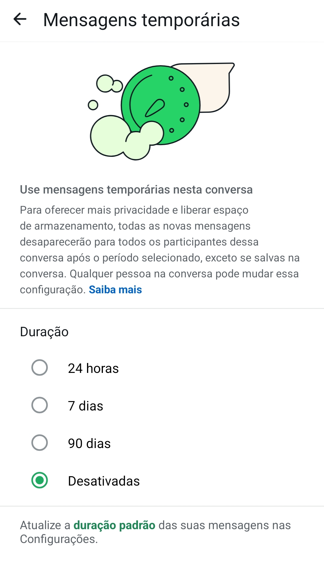 Duração das mensagens temporárias no WhatsApp / Mais Tutoriais