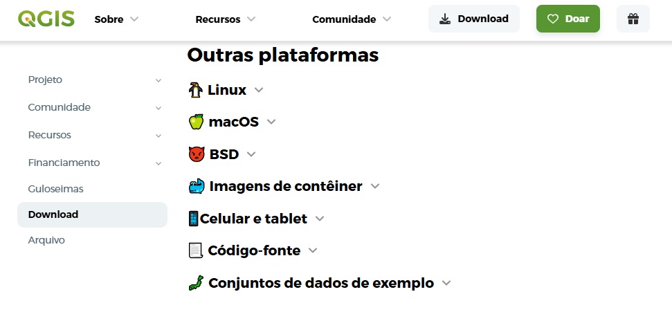 QGIS está disponível para os principais sistemas operacionais / Mais Tutoriais