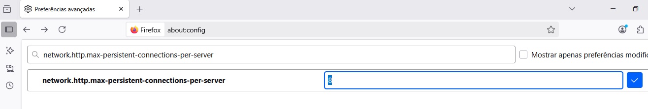 network.http.max-persistent-connections-per-server / Firefox / Mais Tutoriais