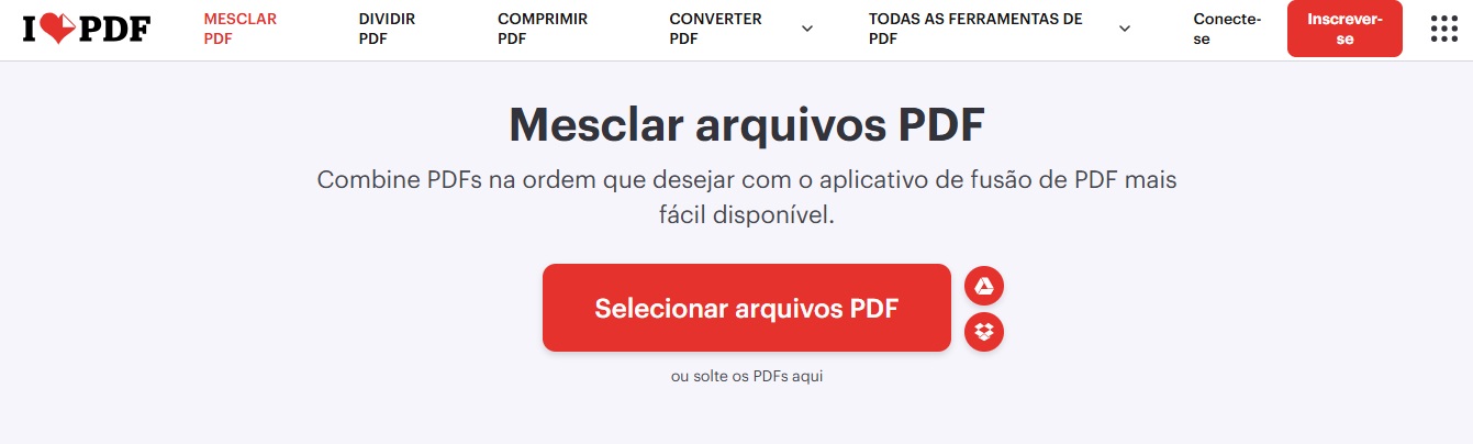 ilovePDF / Juntar PDF / Mesclar PDF / Mais Tutoriais