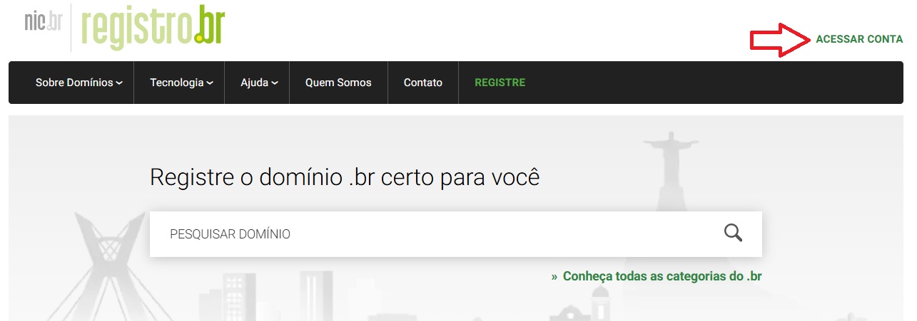 Faça login para alterar os servidores DNS no Registro.br / Mais Tutoriais