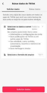 Solicitar dados do TikTok / MAIS TUTORIAIS