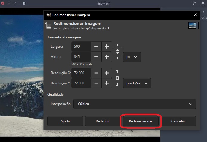 Redimensionar no GIMP / MAIS TUTORIAIS