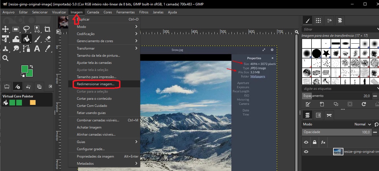 Como redimensionar imagens / MAIS TUTORIAIS