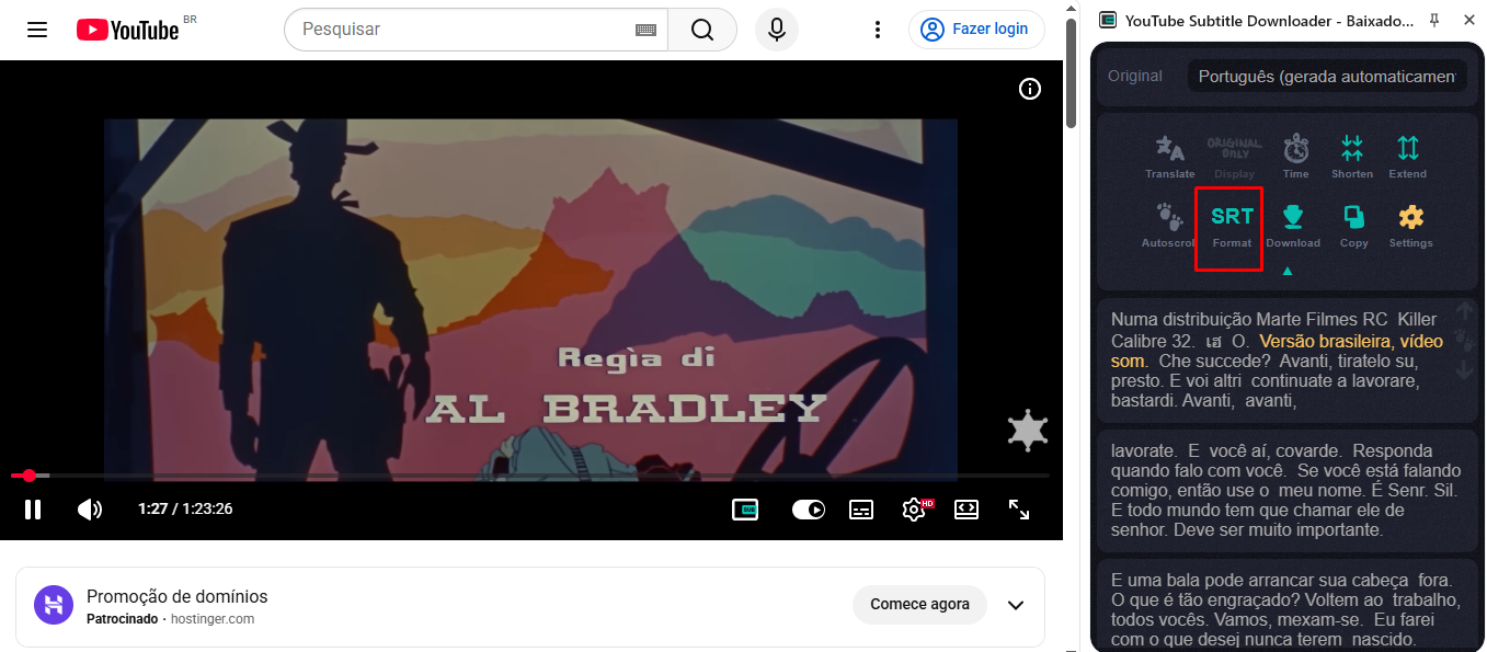 Formato de legendas do YouTube / MAIS TUTORIAIS