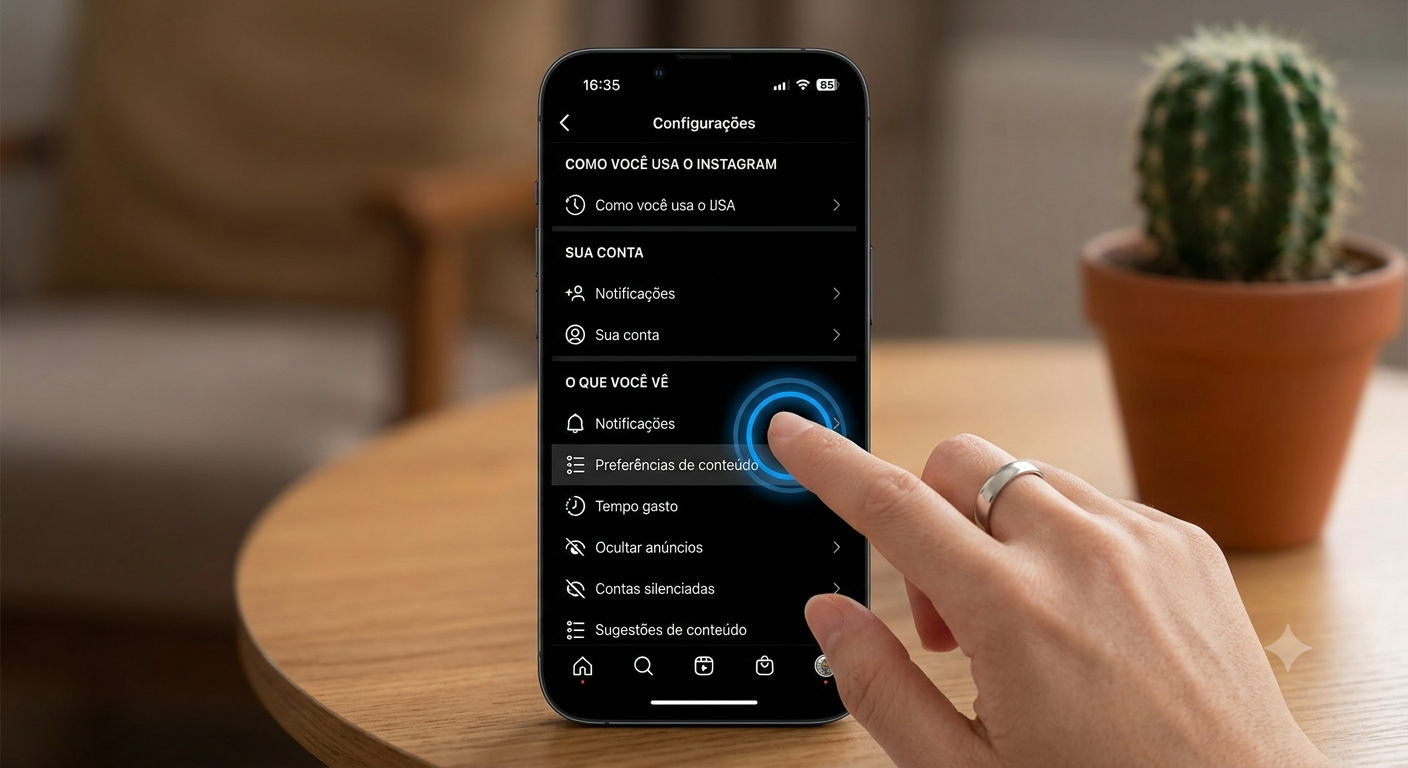 Preferências de conteúdo Instagram / MAIS TUTORIAIS