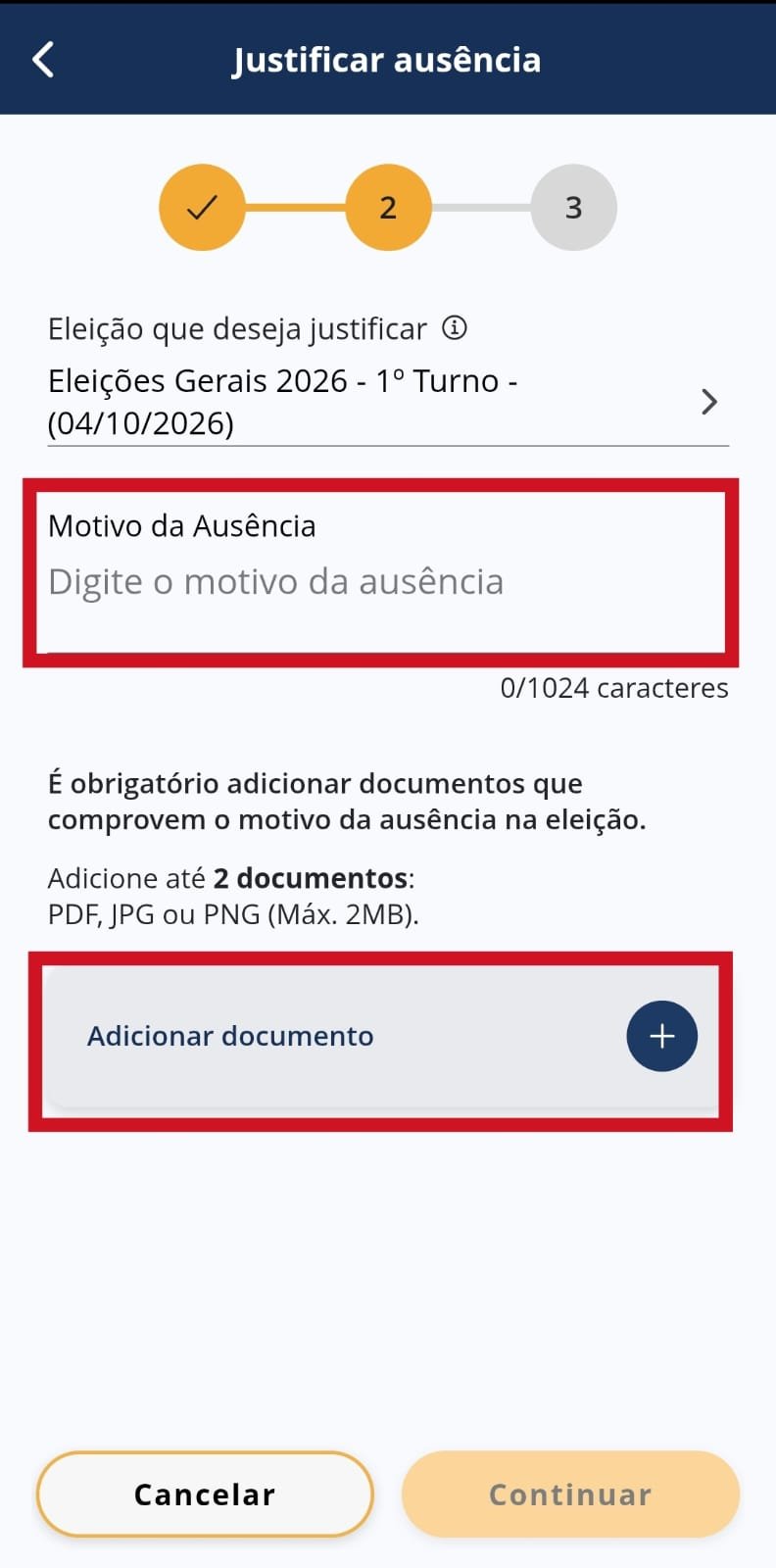 Motivo ausência voto / Mais Tutoriais / Dicas /Tutoriais